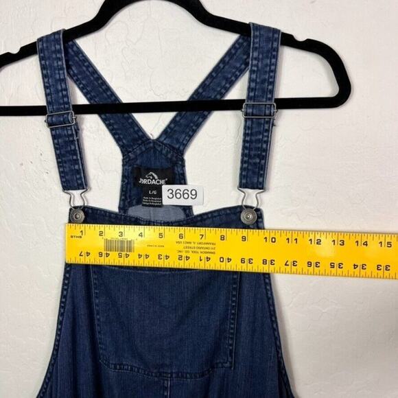 Jordage Overall Womens Size Large Dark Blue Soft Drawaist Chambray Lightweight - Picture 12 of 16